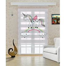 Perdeoutlet38 Baskılı Renkli Unicorn Dijital Baskılı Zebra Perde-cocuk Odası-stor Perde Model:pz-430 Çok Renkli
