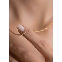 14 Ayar Altın Kalın Gurmet Zincir Kolye 2 Mm Sarı Altın