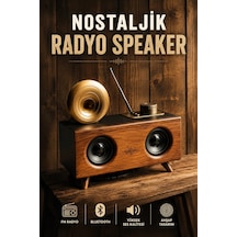 Hubrendy  Nostaljik Görünümlü Bluetooth Bağlantılı Speaker