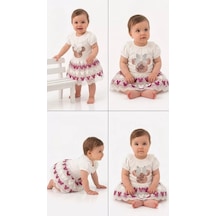 Pekminibebe 9/18 Ay Payet Baskılı Etekli Bebek Takımı Pembe