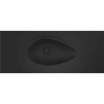 Real Stone Avocado Etajerli 100x50 Siyah Granit Banyo Lavabosu Siyah