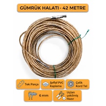 Tır Dorse Kamyon Konteyner Gümrük Halatı Galvanizli Çelik Tel 42 Metre 6mm