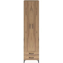 Hyperion Dolap 6 Raflı 2 Çekmeceli 2 Kapaklı 60x44x243 Çam-çam Çam