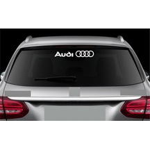 Audi Logo Araba Arka Cam Sticker Yapıştırma