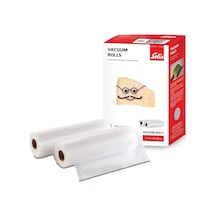 Solis Vakuumierfolie 2 Rollen - 20 X 600 - Tiefkühlen/vakuumgaren - Individuell Zuschneiden - Wiederverwendbar