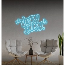 Twins Led "very Busy" Yazılı Neon Tabela Buzmavisi Model:model:27143366 Buz Mavisi