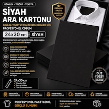 Premium Siyah Gömlek Ara Kartonu 24x30 Cm 500'lü Kazak, Tişört Ve Tekstil Ürünleri İçin