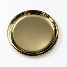 Lüks Gold Paslanmaz Çelik Sunum Tabağı 12,2 Cm Dekoratif Lokumluk Çikolatalık Sunumluk