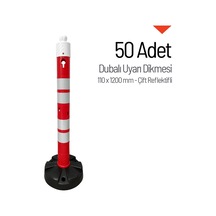 50'li Dubalı Uyarı Dikmesi Seti 110 X 1200 Mm Çift Reflektifli-3668