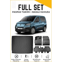 Fiat Doblo 2023 Model Birebir Uyumlu Bagaj Havuzu+paspas Seti