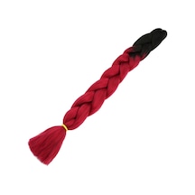Afrika Örgülük Sentetik Ombreli 100 Gr. / Siyah / Kızıl - Elwm-462916 Çok Renkli