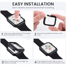 Novstrap Apple Uyumlu  Watch 7/8/9 Seri 45mm İle Starlight Yıldız Işığı Ekran Kasa Koruyucu Kapak