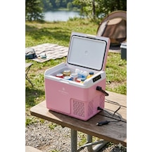 Evacool Evag20 12/24v Pembe 18 Litre Kompresörlü Oto Buzdolabı