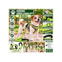 Senye Köpek Göğüs Tasması Seti Reflektörlü S Beden - Yeşil Göğüs 30-45 Cm Çok Renkli