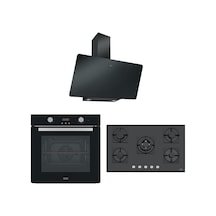 Franke FSL 86 H BK Nero  + New Square FHNS 905 4G TC BK C Nero + FPJ 915 V BK Siyah Ankastre Set