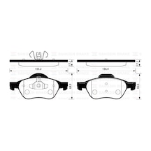Sangsın Sp1414 Ön Balata Megane Iı 02 Scenıc Iı 02 Clıo Iıı 05 1.5dci 1.6 16v 2.0 16v 410601237r-7701209100-wva24535 1 Takım