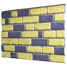 Tuğla Duvar Paneli Sarı - Lacivert 689-057 (50 x 100 CM)