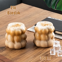 Porsima 378 2 Parça Borosilikat Boncuk Şekilli Bardak Seti 350 Ml