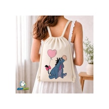 Ghostbastır Design Eeyore Büzgülü Keten Çanta C089 Bej
