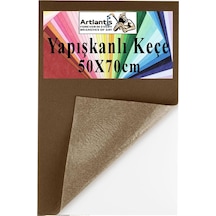 Yapışkanlı Keçe 50x70 Cm 1 Adet 2.0 Mm Kendinden Yapışkanlı Renkli Hobi Keçesi Elişi Keçe Kumaşı Anasınıfı Kreş Etkinlik Kahverengi