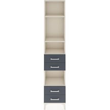 Arges Dolap 4 Raflı 4 Çekmeceli 44x30x221 Aytaşı-antrasit Aytaşı