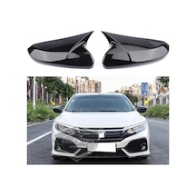 ŞüsCarOto Honda Civic FC5 FK7 2016-2021 Batman Yarasa Ayna Kapağı Piano Black ABS Plastik