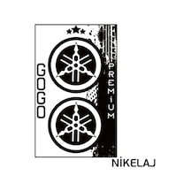 Yamaha Nikelaj Sticker 5X5 Cm 4 Adet