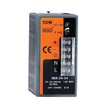Imr-50-12 - 50W 12Vdc 4.2A Ray Montajlı Kapalı Tip Mini Güç Kayna