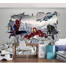 3D Süper Kahramanlar Çocuk Odası Duvar Kağıdı