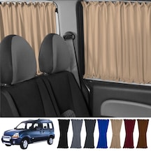 Pandami Renault Kangoo 1 . Nesil Kısa Şase 1997-2009 Uyumlu Krem Raylı Oto Perde Takımı