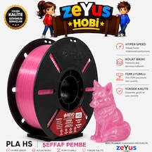 Generic Pla Hs Hyper Speed Filament Şeffaf Pembe 1.75 Mm 1000 Gr