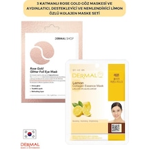 Dermal 3 Katmanlı Rose Gold Göz Maskesi + Limon Özlü Kolajen Maskesi 23 G