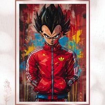 Street King Vegeta - Graffiti Tarzı Anime Pvc Tablo