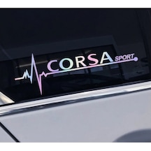 Opel Corsa Yan Cam Sticker Oto Kapı 20 Cm X 7 Cm Renkli