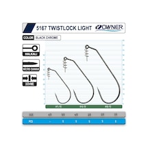 Owner 5167 Twistlock Light Black Chrome İğne 4-0