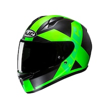 Hjc C10 Tez MC4hSF Kapalı Kask Siyah - Yeşil