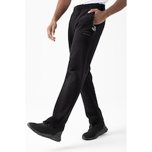 Maraton Sportswear Comfort Erkek Düz Paça Basic Siyah Eşofman Altı 21845-siyah Siyah