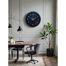 Zentime Classic Black Zarif 40 Cm Metal Duvar Saati Çok Renkli
