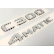 Benz C 300 Ve 4matic Krom Bagaj Yazısı 3m 3d Abs Çok Yüksek Kaliteli