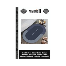 Şık Modern Süper Emici Banyo Paspası 38x58 Cm Estetik Doku Zemin Koruyucu Temizlik Yardımcısı Diğer