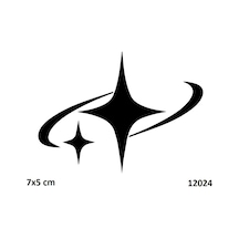 Airbrush Tattoo Yıldız Dönüşü Yapışkanlı Stencil Süsleme Ve Boyama Kalıbı