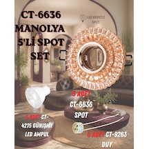 Cata Manolya Spot Set 5 Adet Ct-6636 Spot+ 5 Adet Ct-4215 Günışığı+ 5 Adet Ct-9263 Duy Rose