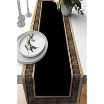 Gold Çerçeveli Desen Premium Masa Örtüsü Runner Rnr395n11