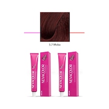 Hubrendy Tedarik 2 Li Set Premium 5.7 Moka - Kalıcı Krem Saç Boyası 2 X 50 G Tüp