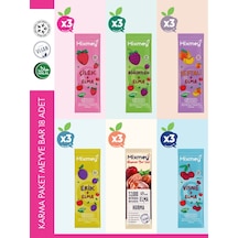 Mixmey Karma 3 Meyve Bar 18 Adet | Atıştırmalıklar – Vegan, Glutensiz, Koruyucusuz 20gr X 18 Adet