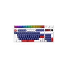 Spectrum K1 Fonksiyonel Çift Lcd Ekran & - Membran 94 Tuşlu Gaming Klavye Mavi-kırmızı