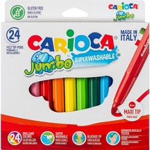 Carioca Keçeli Boya Kalemi Jumbo Süper Yıkanabilir 24 Lü 40570
