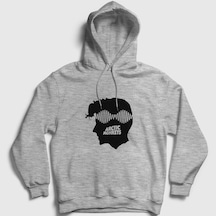 Presmono Unisex Head Arctic Monkeys Kapüşonlu Sweatshirt Gri Melanj