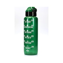 Su Matarası Tritan Geniş Ağız Su Şişesi Motivasyon Spor Matarası Suluğu Bpasız 1000 Ml Yeşil T0103