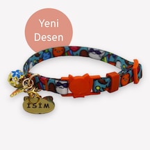 Caramelos Güvenlik Kilitli Kedi Tasması Isimli Künyesi Ptrl